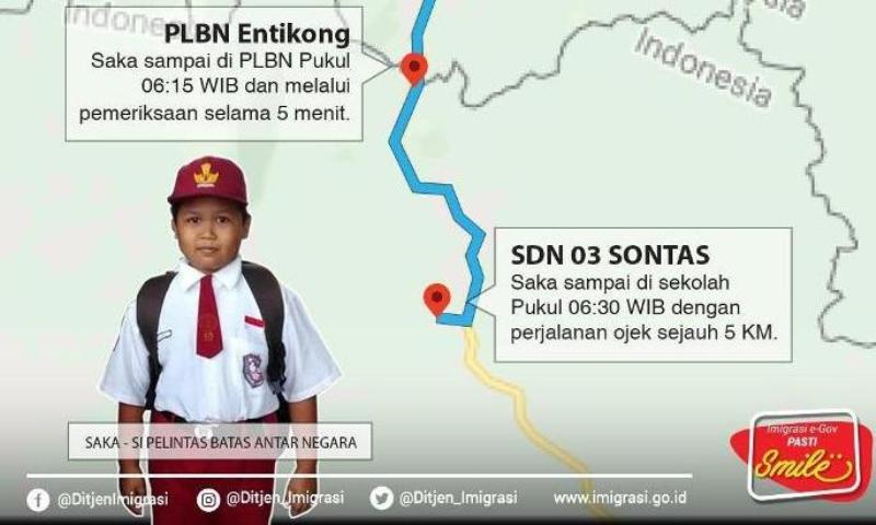Bocah SD Pelintas Batas Negara Ini Dapat Hadiah Sepeda dari Presiden Jokowi 1 twitter 1