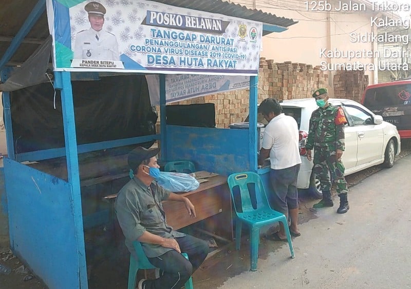 TNI Tinjau Pos COVID-19 di Sidikalang TNI Tinjau Pos COVID-19