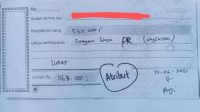 Duh, Calon Siswa SMP Kelas Unggulan di Sibolga Dikutip Uang Seragam? Foto: kuitansi dugaan kutipan uang seragam bagi calon siswa (istimewa)