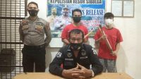 Pencuri Sarang Burung Walet di Sibolga Ditangkap Paparan Kedua Tersangka di Mapolres Sibolga. (dok/istitmewa)