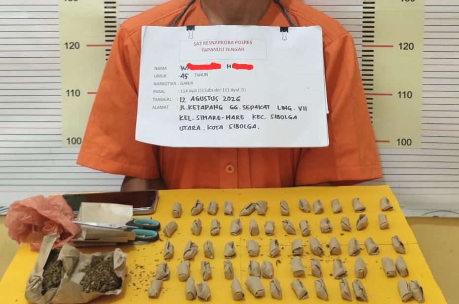 Polres Tapteng Tangkap Pengedar Ganja di Sibolga 1 IMG 20260820 122533